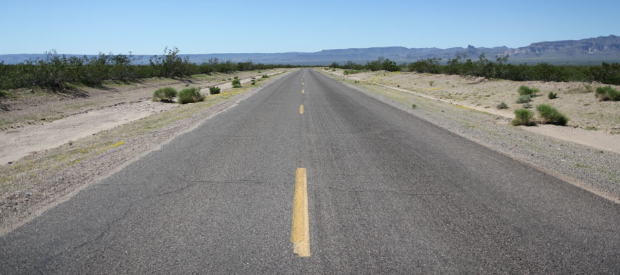 Route 66 towards Oatman, AZ